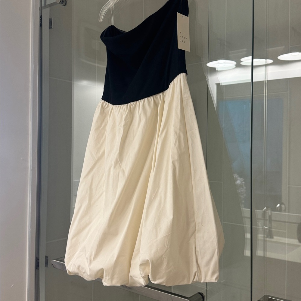 Elegant Black and White Women's Dress